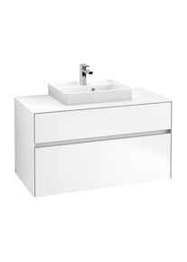 Villeroy & Boch Villeroy & Boch Collaro Waschtischunterschrank C01600MS 100x54,8x50cm, Waschtisch mittig, White Matt