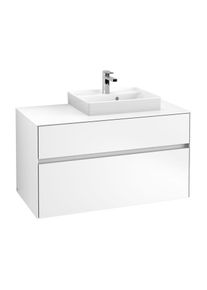 Villeroy & Boch Villeroy & Boch Collaro Waschtischunterschrank C01500MS 100x54,8x50cm, Waschtisch rechts, White Matt