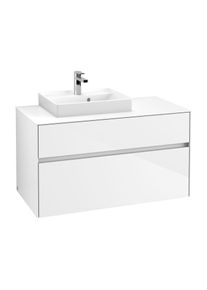 Villeroy & Boch Villeroy & Boch Collaro Waschtischunterschrank C01400DH 100x54,8x50cm, Waschtisch links, Glossy White