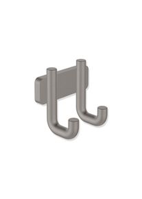 HEWI Serie 480 Doppelhaken 480.90.00160SC pulverbeschichtet dunkelgrau perlglimmer tiefmatt