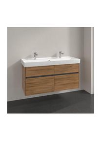 Villeroy & Boch Villeroy und Boch Collaro Waschtischunterschrank C01200RH 115,4x54,6x44,4cm, Waschbecken mittig, Kansas Oak