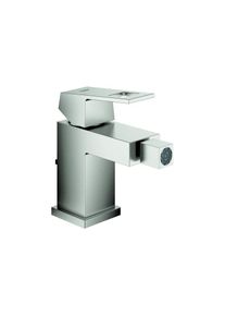 Grohe Eurocube Bidetarmatur 23138DC0 supersteel, mit Ablaufgarnitur, mit Temperaturbegrenzer