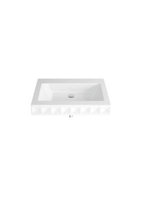 Bette Loft Wand-Waschtisch A230-056SWV1A 82,5x52,5x10cm, 1-reihig, ohne Hahnloch, schwarz gl&auml;nzend