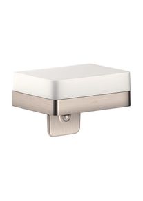 Hansgrohe Axor Lotionspender 42819800 mit Ablage, Glas, Edelstahl-Optik