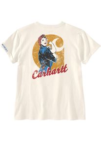 Carhartt Dearborn Rosie, t-shirt damski , kolor: Jasnobeżowy/Pomarańczowy , rozmiar: L
