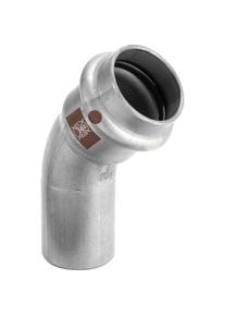 Viega Temponox Bogen 810016 42 mm, 45Grad, Stahl, nicht rostend, Einsteckende, SC-Contur