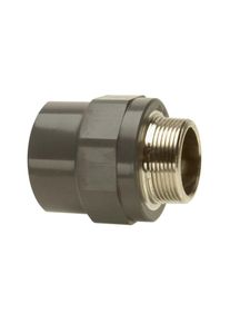 B&auml;nninger Pvc-u &Uuml;bergangs-Muffennippel 1R10067312 20 mm x R 1/2, DN 15, mit kegligem AG