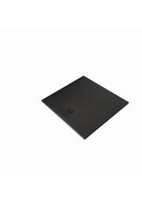 Kludi TERRA Duschwanne 08DW1839 100 x 100 x 3 cm, Abflussabdeckung inkl. Mattschwarz