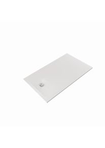 Kludi TERRA Duschwanne 08DW0653 80 x 140 x 3 cm, Abflussabdeckung inkl. Mattwei&szlig;