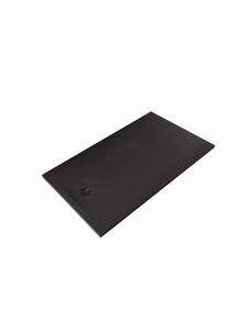 Kludi TERRA Duschwanne 09DW0539 90 x 160 x 3 cm, Abflussabdeckung inkl. Mattschwarz