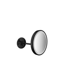 Emco Pure LED-Rasier-/Kosmetikspiegel 109413308 &Oslash; 203 mm, rund, Vergr&ouml;&szlig;erung 3-fach, Direktanschluss, schwarz