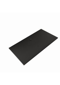 Kludi TERRA Duschwanne 09DW2339 90 x 180 x 3 cm, Abflussabdeckung inkl. Mattschwarz