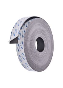 Magneetband, zelfklevend, sterk 50 mm | 2 mm | 30 m, ferriet, zwart