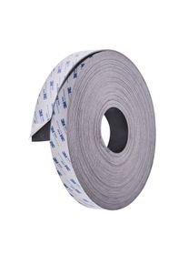 Magneetband, zelfklevend, sterk 40 mm | 2 mm | 30 m, ferriet, zwart