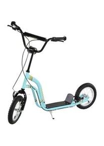 HOMCOM Kinderroller Höhenverstellbar Tretroller mit 12 Zoll Luftreifen, Kinder Roller , Hellblau , Metall , 58x95x120 cm , Spielzeug, Kinderfahrzeuge