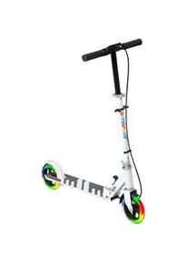 Aiyaplay Roller Kinder Klappbar mit Verstellbarer Lenkerhöhe, 2 Leuchtenden Räder Weiß , Metall , 36x89x73 cm , unisex , Spielzeug, Kinderfahrzeuge