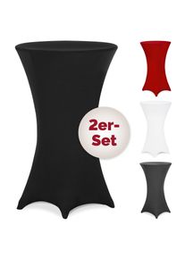 Detex Cubremesa de Bar Set de 2 Negro Ø70cm