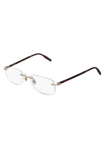 Montblanc MB0221O okulary męskie | Oprawka: Bezramkowe, Prostokątne, Złoty