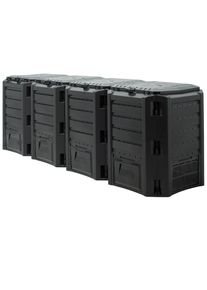 Deuba Compostor preto 1600L 261x72x83cm