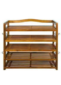 Casaria Regał na buty Drewno akacjowe 95x26x82cm