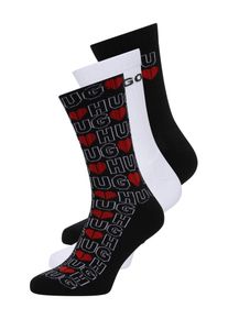 Hugo M&auml;n Sockor 'VALENTINE' eldr&ouml;d / svart / vit Storlek 43/46