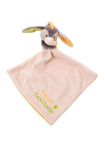 Nici , Schmusetuch »My First Schmusetuch mit Kuscheltier Esel, Kleines Schlitzohr« mit aufgestickter Botschaft , beige/gelb