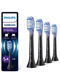 PHILIPS SONICARE, Aufsteckb&uuml;rsten &raquo;G3 Premium Gum Care&laquo; f&uuml;r ges&uuml;nderes Zahnfleisch, f&uuml;r jedes Sonicare Handst&uuml;ck, schwarz, Kompatibel mit allen 