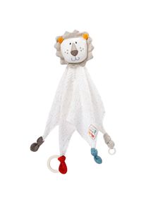 babyFEHN Fehn , Schmusetuch »NATUR, Löwe Deluxe« mit Befestigungsring für Schnuller; Enthält Bio-Baumwolle , beige/weiß/rot/blau