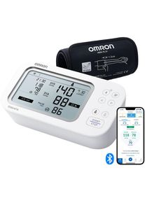 Omron , Oberarm-Blutdruckmessgerät »X7 Smart AFib, 2 Nutzer, mit AFib Screening bei jeder Messung und App« , weiß , Klinisch validiert: Die...
