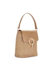 Lascana , Umhängetasche »Schultertasche« Strandtasche, Tragetasche, Korbtasche, Bast-Optik VEGAN , taupe