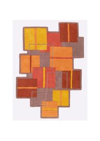 HEINE HOME , Teppich mehreckig 12 mm Höhe , orange-braun , B : 60 cm 1 Stk.