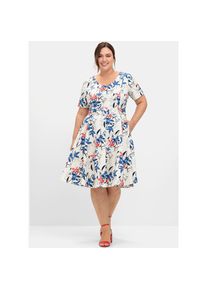 sheego , Damen , Cocktailkleid »Abendkleid« Nahttasche , champagner-gemustert , Normalgrößen , 40 -Normalgrößen , 40