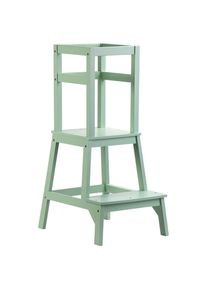 My Baby Lou Lernturm , Mintgrün , Holz , Kiefer , massiv , 50.4x91x42.3 cm , EN 71 , Babymöbel & Kindermöbel, Babyzimmer, Hochstühle, Lerntürme