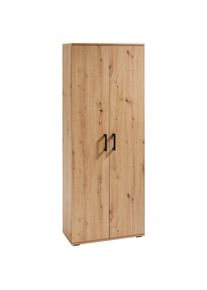 Xora Mehrzweckschrank, Eichefarben, Kunststoff, 70x179x33.5 cm, Waschk&uuml;che, Mehrzweckschr&auml;nke