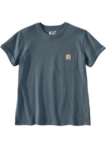 Carhartt Dearborn Rosie, t-shirt women , color: Dark Blue/Light Blue , size: L