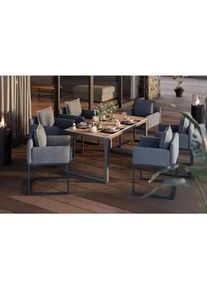 Beldano Gartensessel , Dunkelgrau , Metall, Textil , eckig , 63x75x60 cm , Bsci , wetterbeständig, lichtecht, inklusive Armlehnen, gepolsterte Armlehnen , Gartenmöbel, Gartensessel, Gartenstühle