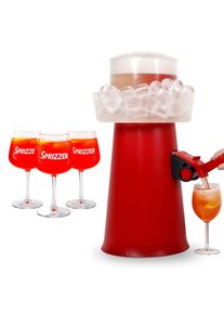 Kit SPRIZZER Rosso com 3 Copos de Plástico Vermelho para Aperitivos, Design Italiano – SPRIZZER