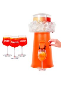 Kit SPRIZZER Arancio em Plástico com 3 Copos Originais para Aperitivos, Design Italiano e Cor Solar – SPRIZZER