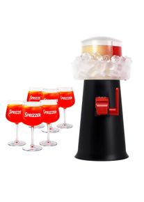 Kit SPRIZZER Nero com 6 copos originais em plástico preto, design italiano para aperitivos frescos e espumantes – SPRIZZER