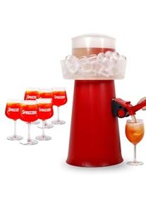 Kit SPRIZZER Rosso com 6 Copos de Plástico Vermelho para Aperitivos – Design Italiano SPRIZZER