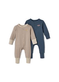 Tchibo - 2 Baby-Pyjamas - Unisex - Gr. 86/92 - blau/print