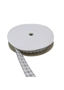 Puntos de sujeción por contacto en rollo, bucle | 16 mm | blanco, nylon|poliéster