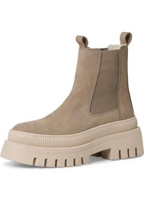Tamaris, Damen, Boots + Stiefel, Chelsea Boot, Beige, (37)