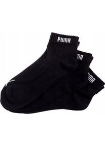 Puma, Damen, Sportsocken, Quarter Socken 3er Pack Quarter, Unisex, Schwarz, UK 2.5-5 (35 - 38), Schwarz