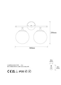 Opviq, Wandleuchte + Deckenleuchte, Cassidy (E14)