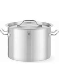 Hendi Kochtopf, mittel - mit Deckel,, Budget Line, 23L, 350x(H)240mm, Pfanne + Kochtopf, Silber