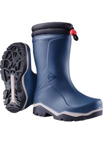 Dunlop, Jungen, Gummistiefel, Blizzard Gevoerde Kinderlaars Blauw - Maat 28, Blau, (28)