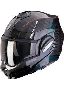 Scorpion EXO-Tech Evo Carbon Cad, modular helmet , color: Black/Dark Green , size: L