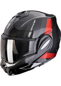 Scorpion EXO-Tech Evo Carbon Cad, modular helmet , color: Black/Red , size: XS