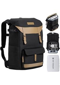 K&F Concept Zaino Fotocamera Roll Top Impermeabile Tessuto Robusto (Fotorucksack, 19 l), Kameratasche, Grau